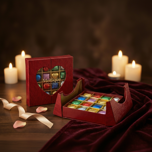 Wooden Assorted Chocolates Love Box